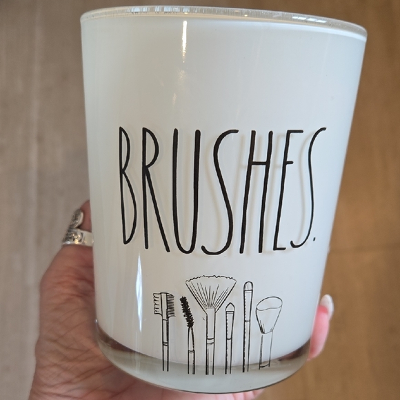 Rae Dunn Other - Rae Dunn Milky Glass "BRUSHES" Holder